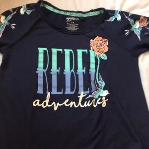 Navy blue Long sleeve T “Rebel adventures”